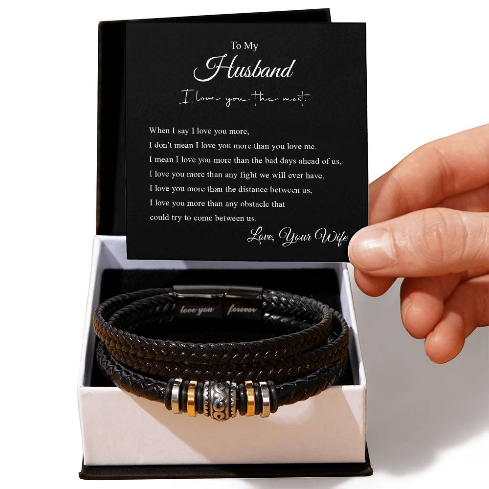 To My Husband | Men's "Love You Forever" Bracelet