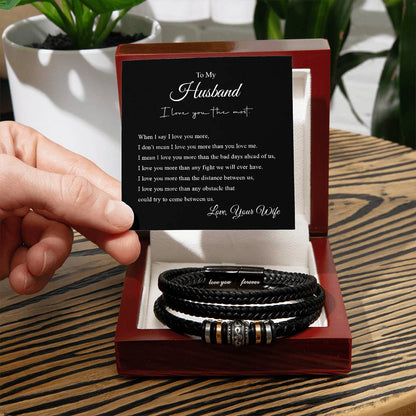 To My Husband | Men's "Love You Forever" Bracelet